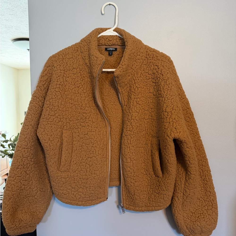 Express Tan Teddy Jacket